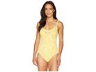 Robin Piccone Sadie V-neck One-piece (marigold) Women's Swimsuits One Piece