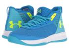 Under Armour Kids Ua Gps Jet 2018 (little Kid) (blue Circuit/alpine/high-vis Yellow) Girls Shoes