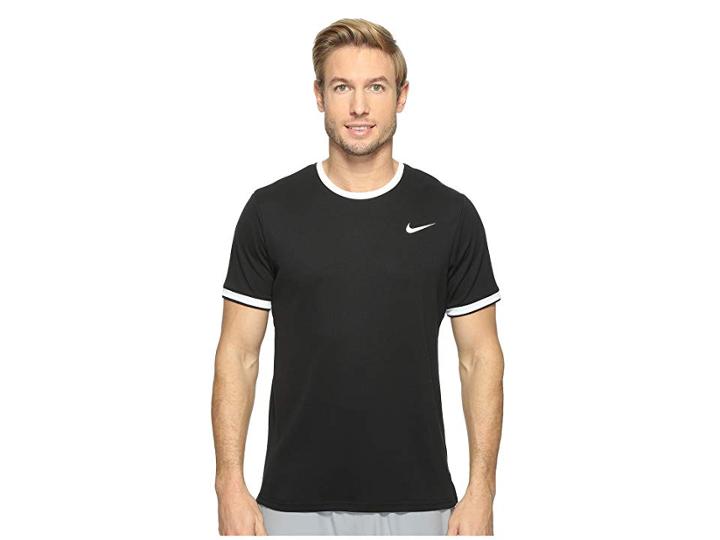 Nike Court Dry Team Crew (black/white/cool Grey/white) Men's Clothing