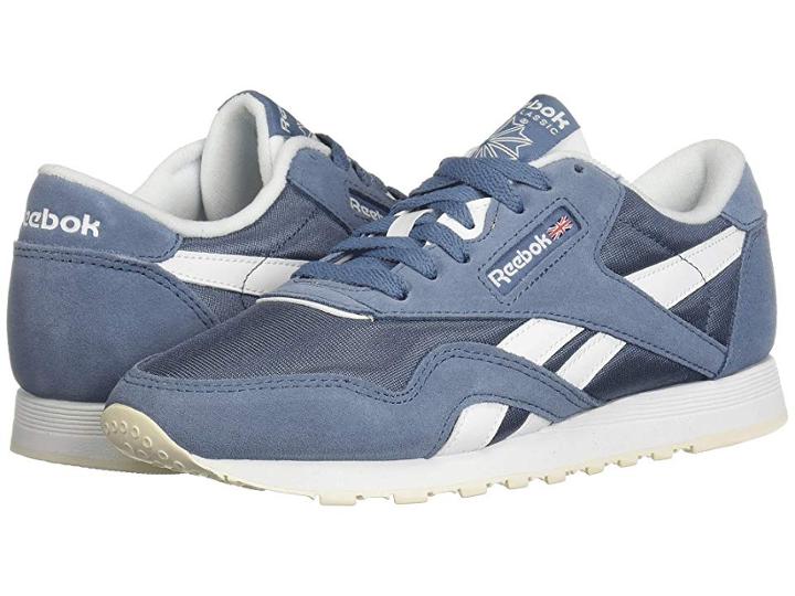 Reebok Lifestyle Classic Nylon (blue Slate/white/chalk) Women's Classic Shoes