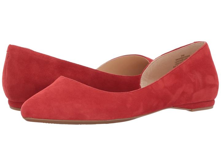 Nine West Spruce9x9 Flat (red Suede) Women's Shoes