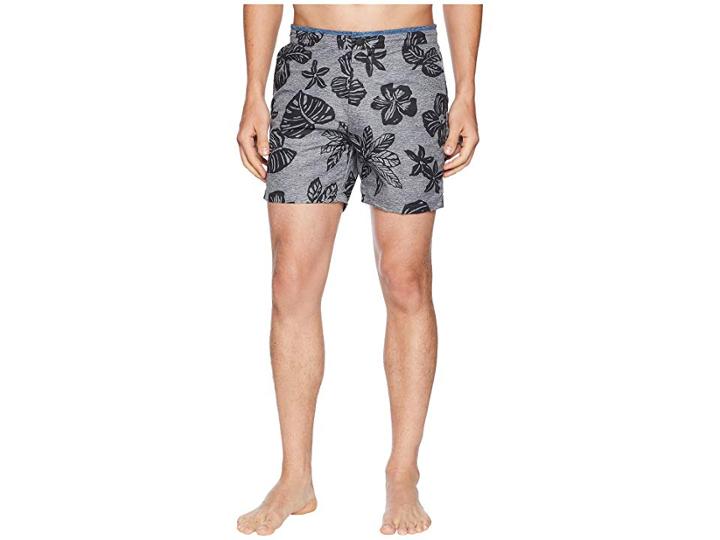 Scotch & Soda Printed Melange Swim Shorts With Cut Sewn Waistband (combo B) Men's Swimwear