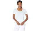 Nike Dry Legend Cross-dye Tee (teal Tint/white/white) Women's Short Sleeve Pullover