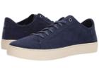 Toms Lenox (navy Perforated Synthetic Suede) Men's Lace Up Casual Shoes