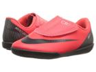 Nike Kids Vaporx 12 Club Ps V Cr7 Ic Soccer (toddler/little Kid) (bright Crimson/black/chrome) Kids Shoes