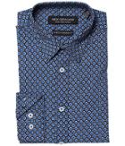 Nick Graham Gem Print Stretch Shirt (blue) Men's Long Sleeve Button Up