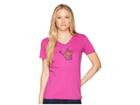 Life Is Good Hello Sunshine Garden Crusher Vee Tee (sassy Magenta) Women's T Shirt