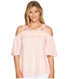 Sanctuary Aria Top (chalk Pink) Women's Short Sleeve Pullover