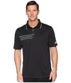 Adidas Golf 3-stripes Pique Polo (black) Men's Clothing