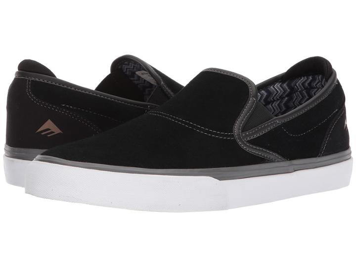 Emerica Wino G6 Slip-on (black/grey/white) Men's Skate Shoes