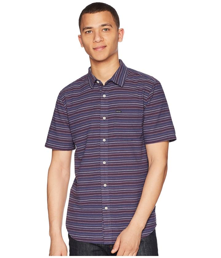 Volcom Sable Short Sleeve (deep Blue) Men's Clothing
