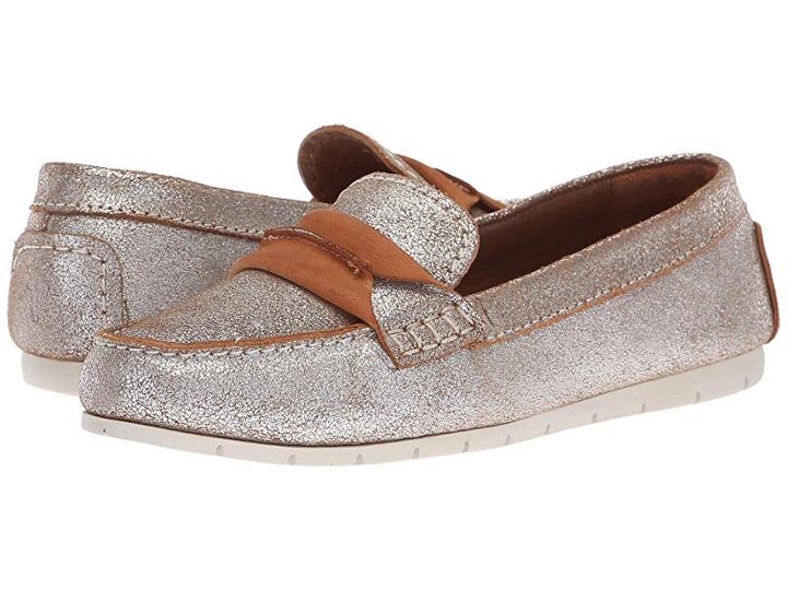 Frye Sedona Seam Moc (silver Multi Brushed Metallic) Women's Moccasin Shoes
