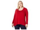 Karen Kane Plus Plus Size Long Sleeve Crossover Sweater (red) Women's Sweater