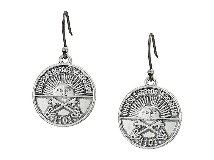 Lucky Brand Coin Drop Earrings (silver) Earring