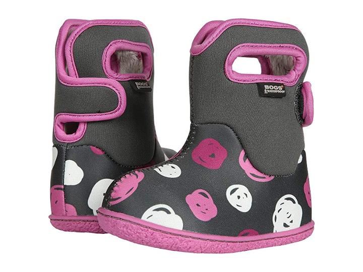 Bogs Kids Baby Bogs Sketch Dots (toddler) (dark Gray Multi) Girls Shoes