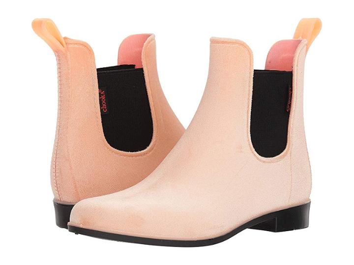 Chooka Vivien Velvet Chelsea Boot (blush) Women's Rain Boots