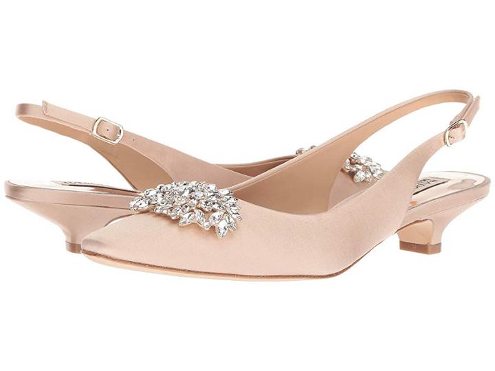 Badgley Mischka Page (latte Satin) Women's 1-2 Inch Heel Shoes