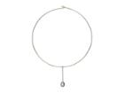Lauren Ralph Lauren 16 Pave Bar And Fresh Water Pearl Pendant Hard Disc Collar Necklace (rose Gold/pearl/crystal) Necklace