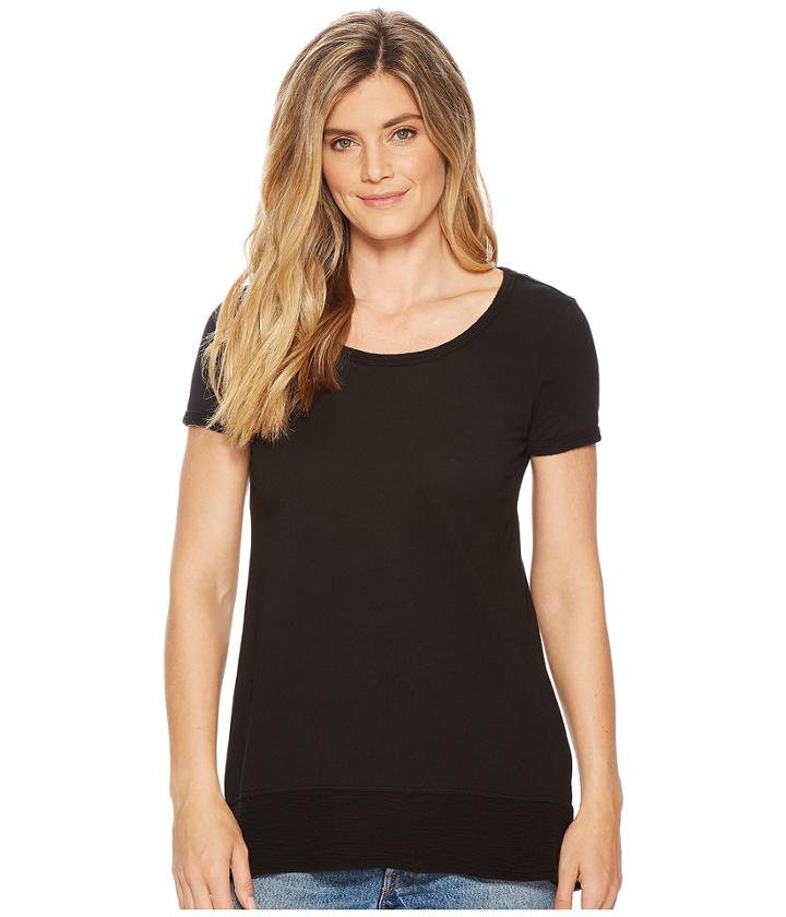 Mod-o-doc Supreme Jersey Short Sleeve Hi-low Hem Tee (black) Women's T Shirt
