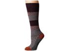 Smartwool Popcorn Cable Knee Highs (bordeaux Heather) Women's Knee High Socks Shoes