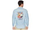 Polo Ralph Lauren Emrboidered American Chambray Long Sleeve Sport Shirt (indigo Chambray) Men's Clothing