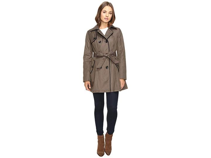 Betsey Johnson Belted Raincoat (taupe) Women's Coat