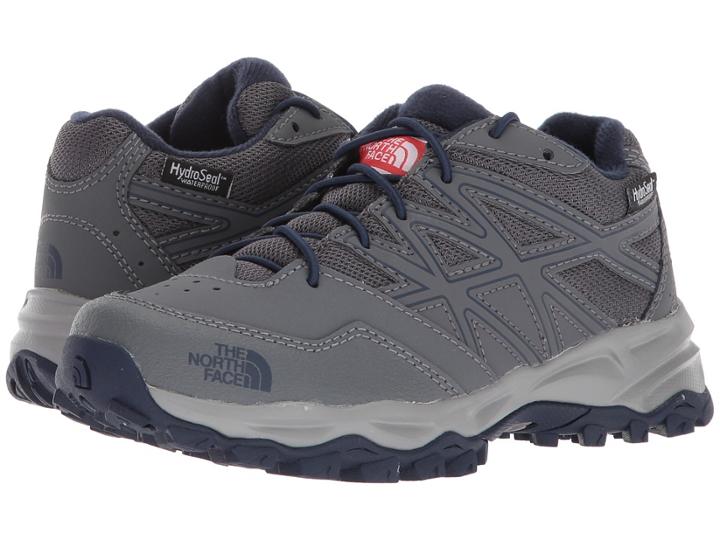 The North Face Kids Hedgehog Hiker Waterproof (little Kid/big Kid) (zinc Grey/cosmic Blue) Kids Shoes