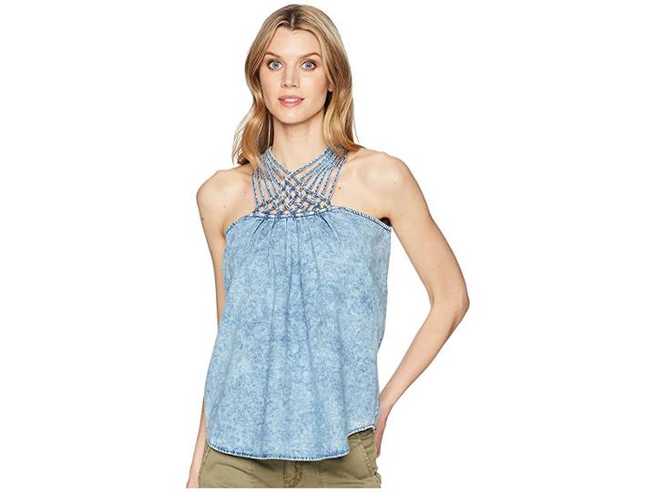 Scully Araminta Summer Fun Crisscross Top (blue) Women's Clothing