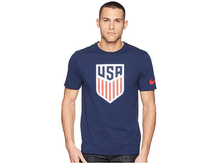 Nike Usa Crest Tee (midnight Navy) Men's Clothing