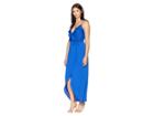 American Rose Mia Spaghetti Strap Maxi Dress With Ruffle Detail (royal) Women's Dress