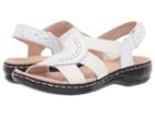Clarks Leisa Joy (white Leather/textile Combo) Women's Sandals
