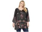 Johnny Was Plus Size Kota V-neck Top (multi B) Women's Blouse
