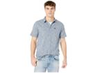 Rvca Shimmy Short Sleeve Woven (dusty Blue) Men's Clothing