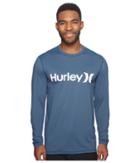 Hurley One Only Long Sleeve Surf Shirt (squadron Blue) Men's Swimwear