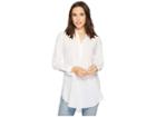 Jag Jeans Back Button Magnolia Tunic In White (white) Women's Long Sleeve Button Up