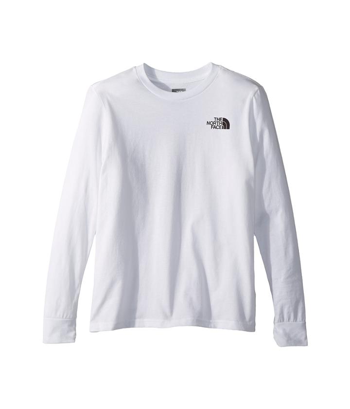The North Face Kids Long Sleeve Graphic Tee (little Kids/big Kids) (tnf White/tnf Black) Boy's T Shirt