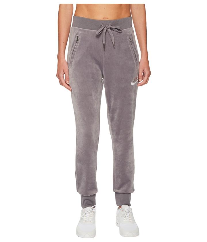 Nike Sportswear Velvety Pant (gunsmoke/metallic Silver) Women's Casual Pants