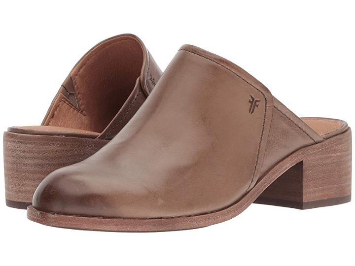 Frye Claire Mule (stone Waxed Full Veg) Women's Clog/mule Shoes
