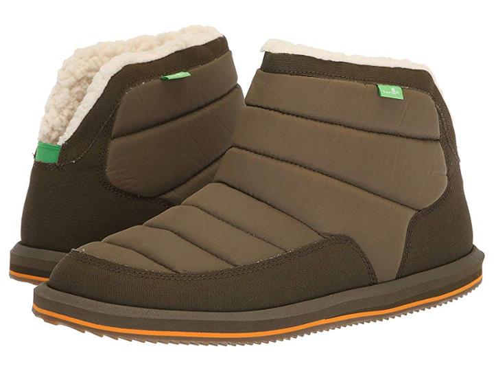 Sanuk Puff N Chill (dark Olive) Men's Shoes