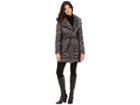 Via Spiga Kate Middleton Down Coat W/ Faux Fur (gunmetal) Women's Coat