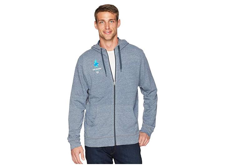 Brooks Usa Games Event Hoodie (heather Asphalt) Men's Sweatshirt