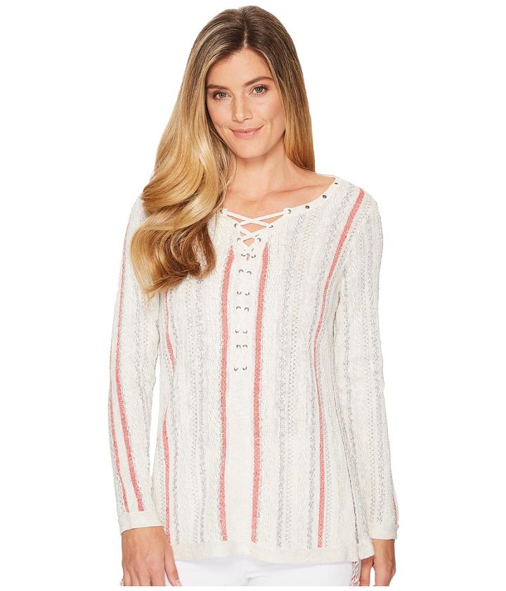 Nic+zoe Cross Country Top (multi) Women's Clothing