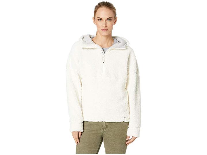 Prana Permafrost 1/2 Zip Hoodie (bone) Women's Sweatshirt