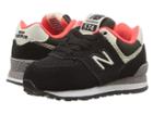 New Balance Kids Ic574v1 (infant/toddler) (black/flame) Boys Shoes