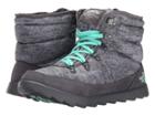 The North Face Thermoballtm Lace (heather Grey/surf Green (prior Season)) Women's Cold Weather Boots