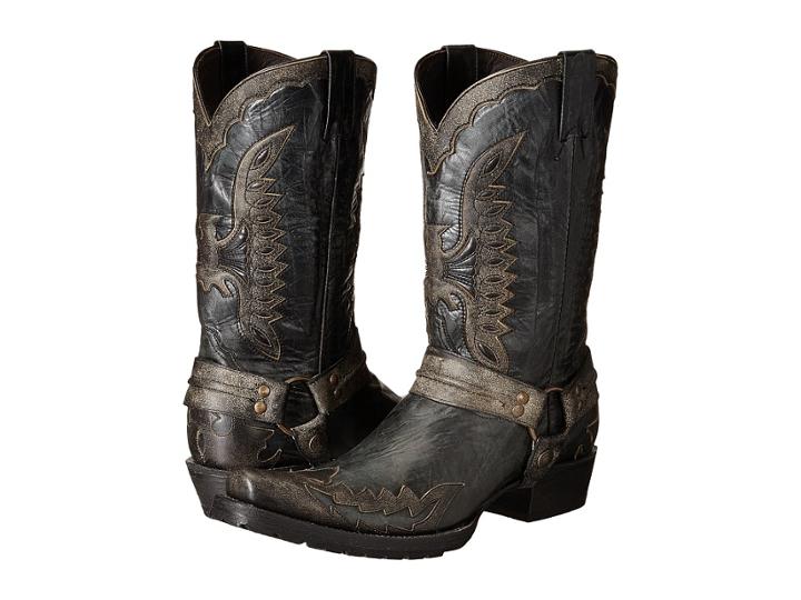 Stetson Outlaw Eagle Biker (distressed Black) Men's Boots