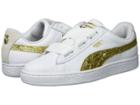 Puma Basket Heart Glitter (puma White/gold) Women's Shoes