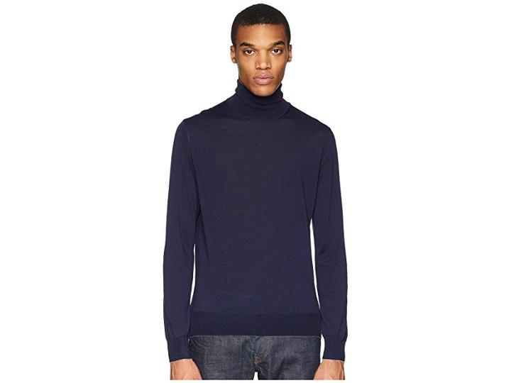 Eleventy Fine Gauge Turtleneck (navy) Men's Clothing