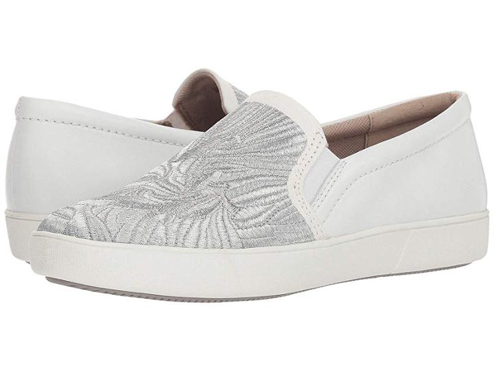 Naturalizer Marianne 4 (white Silver Embroidered Fabric/leather) Women's  Shoes