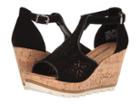 Minnetonka Ellis (black Suede) Women's Wedge Shoes